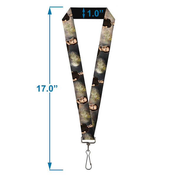 Buckle-Down Lanyard - 1.0" - SUPERNATURAL Pentagram Sam Pose2 Tans