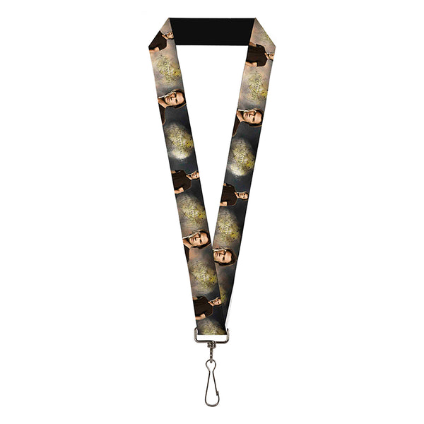 Buckle-Down Lanyard - 1.0" - SUPERNATURAL Pentagram Sam Pose2 Tans