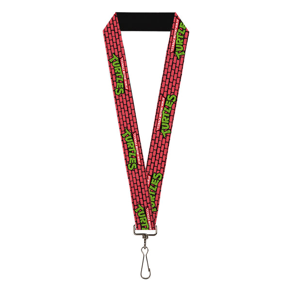 Buckle-Down Lanyard - 1.0" - TEENAGE MUTANT NINJA TURTLES Brick Title Logo Red