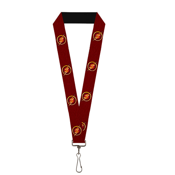Buckle-Down Lanyard - 1.0" - The Flash Logo5 Burgundy Golds