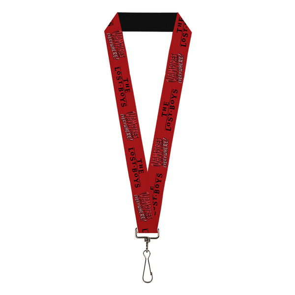 Buckle-Down Lanyard - 1.0" - THE LOST BOYS VAMPIRES EVERYWHERE Title Logo Reds/Black