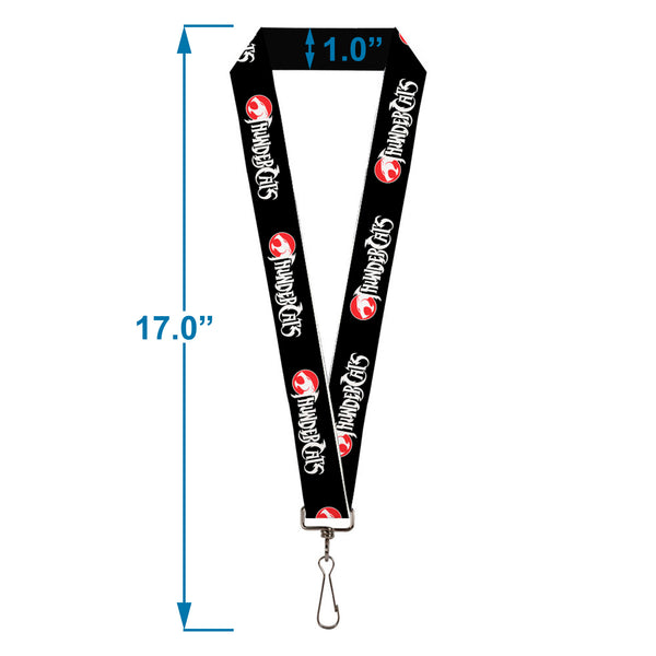 Buckle-Down Lanyard - 1.0" - THUNDERCATS Logo Black White Red