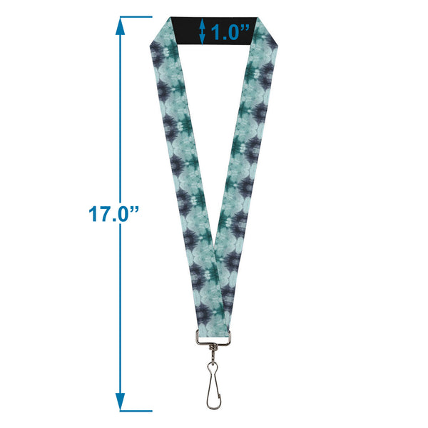 Buckle-Down Lanyard - 1.0" - Tie Dye Reflection Turquoise Blues