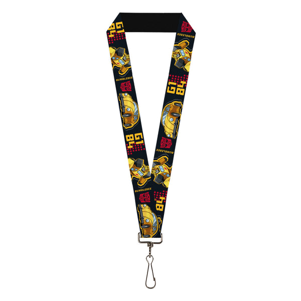 Buckle-Down Lanyard - 1.0" - Transformers Generations BUMBLEBEE G1 84 Poses Autobot Icon Black/Yellows/Red Buckle-Down Lanyard - 1.0" - Transformers Generations BUMBLEBEE G1 84 Poses Autobot Icon Black/Yellows/Red