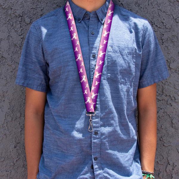 Buckle-Down Lanyard - 1.0" - Unicorn Sparkles Purple Pink