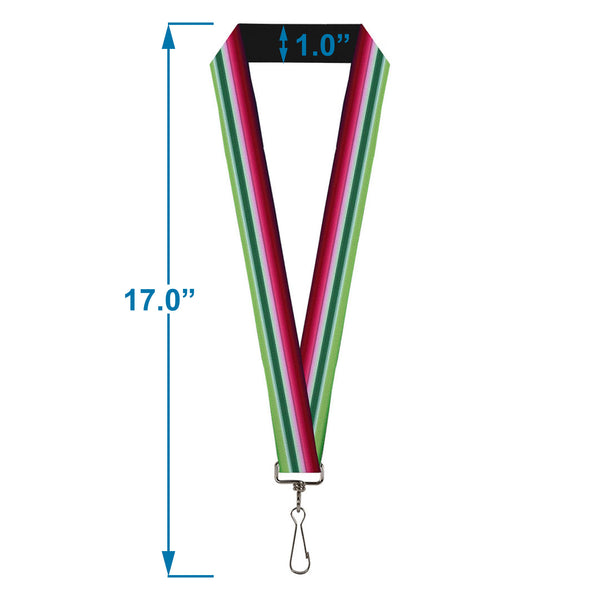 Buckle-Down Lanyard - 1.0" - Zarape1 Horizontal Red White Green