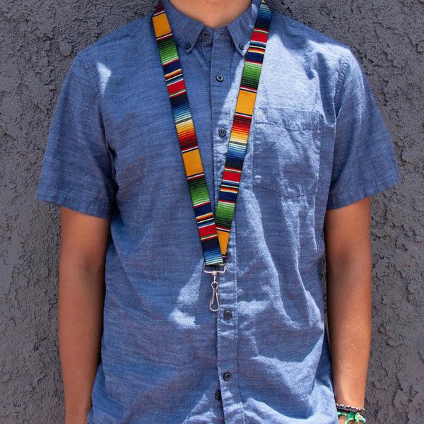 Buckle-Down Lanyard - 1.0" - Zarape2 Vertical Multi Color Stripe