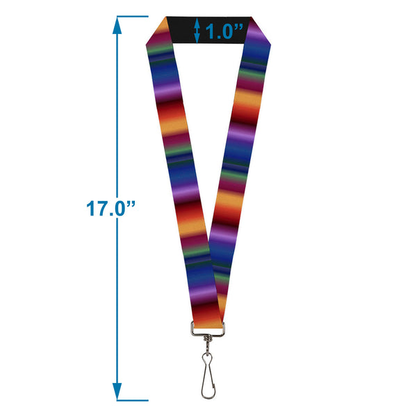 Buckle-Down Lanyard - 1.0" - Zarape3 Vertical Multi Color Fade