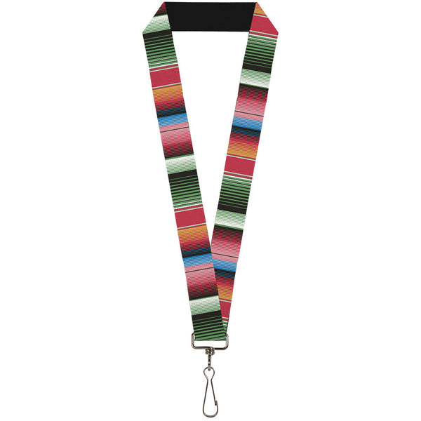 Buckle-Down Lanyard - 1.0" - Zarape5 Vertical Multi Color Stripe