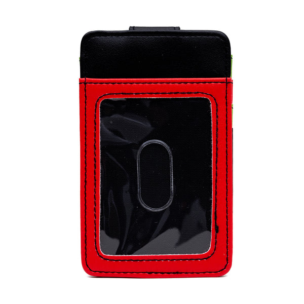 Buckle-Down Looney Tunes Vegan Leather Wallet ID Card Holder Marvin The Martian Pose Black Green Red 3.0" X 5.0"