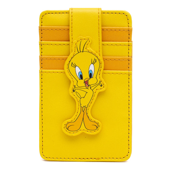 Buckle-Down Looney Tunes Vegan Leather Wallet ID Card Holder Tweety Bird Pose Yellows 3.0" x 5.0"