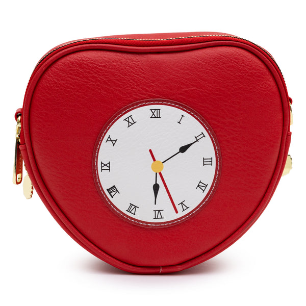 Buckle-Down Movies Bag Cross Body The Wizard of Oz Tin Man Heart Clock Replica Red Vegan Leather