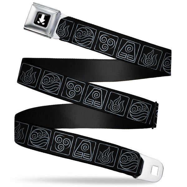 Buckle-Down Nickelodeon Avatar Last Airbender Bending Elements Aang Seatbelt Belt