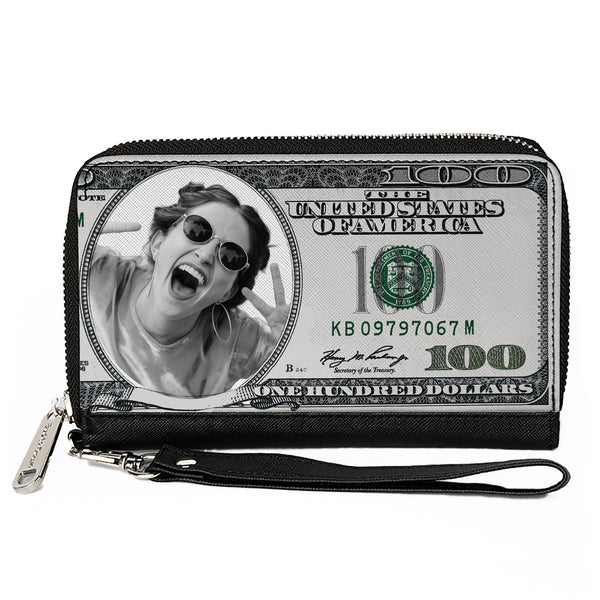 Buckle-Down Personalized $100 Bill Wristlet Wallet with Your Face