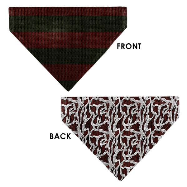 Buckle-Down Pet Bandana - A Nightmare On Elm Street Freddy Melted Black/White/Red