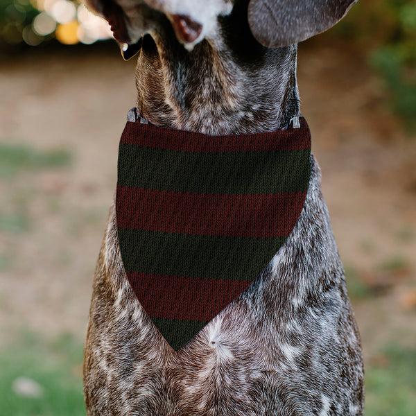 Buckle-Down Pet Bandana - A Nightmare On Elm Street Freddy Melted Black/White/Red