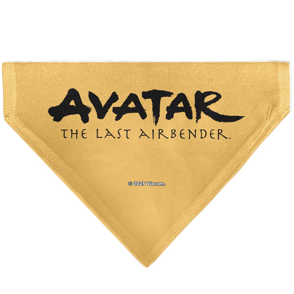 Buckle-Down Pet Bandana - AVATAR THE LAST AIRBENDER Action Pose And Title Logo Yellow