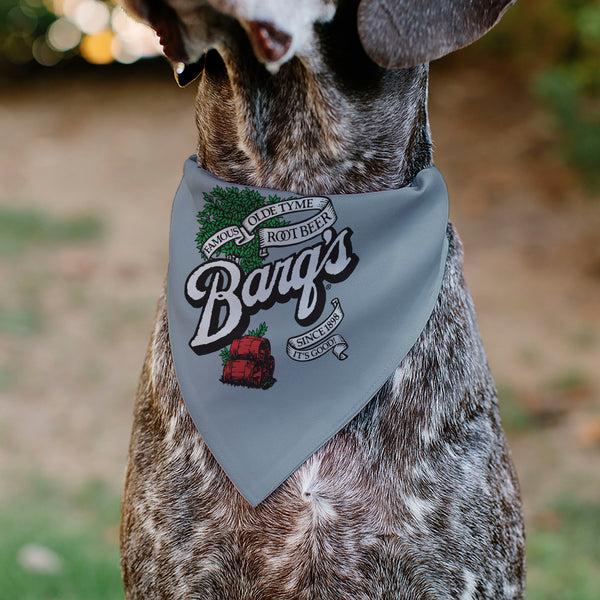 Buckle-Down Pet Bandana - BARQ'S OLD TYME ROOT BEER Barrels Logo Gray