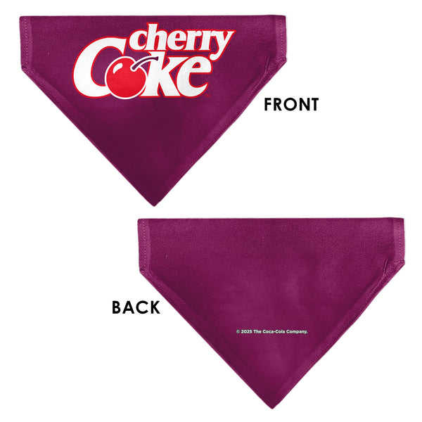 Buckle-Down Pet Bandana - CHERRY COKE Cherry Logo Burgundy/Red/White