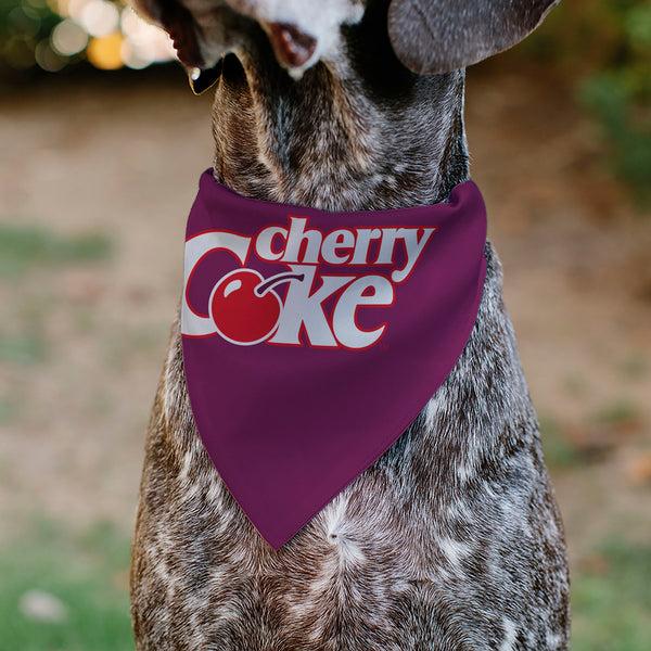Buckle-Down Pet Bandana - CHERRY COKE Cherry Logo Burgundy/Red/White