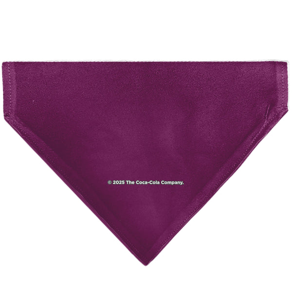 Buckle-Down Pet Bandana - CHERRY COKE Wave Logo Burgundy/White