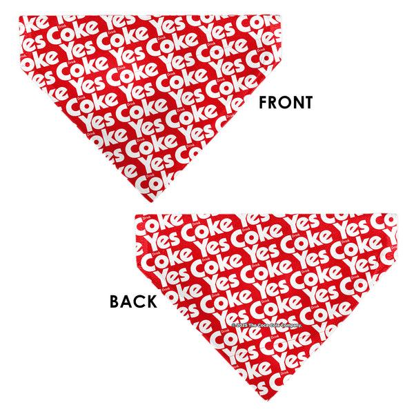 Buckle-Down Pet Bandana - Coca-Cola YES COKE YES Text Collage Red/White