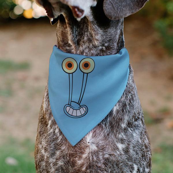 Buckle-Down Pet Bandana - GARY The Snail Smiling Face Close-Up And Text Blue/Pinks