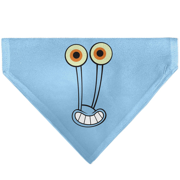 Buckle-Down Pet Bandana - GARY the Snail Smiling Face Close-Up and Text Blue/Pinks