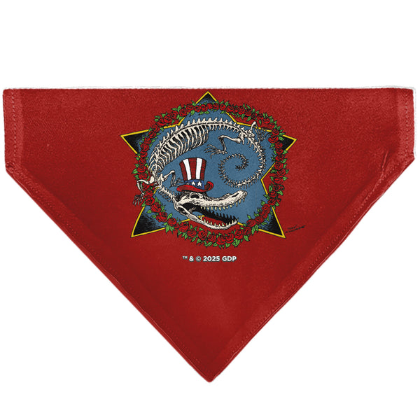 Buckle-Down Pet Bandana - Grateful Dead Dave's Picks Volume Ten Alligator Bonus Cover Art Red