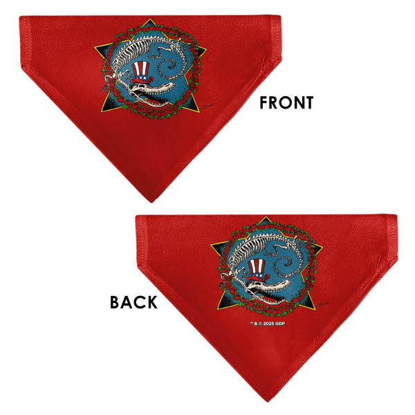 Buckle-Down Pet Bandana - Grateful Dead Dave's Picks Volume Ten Alligator Bonus Cover Art Red