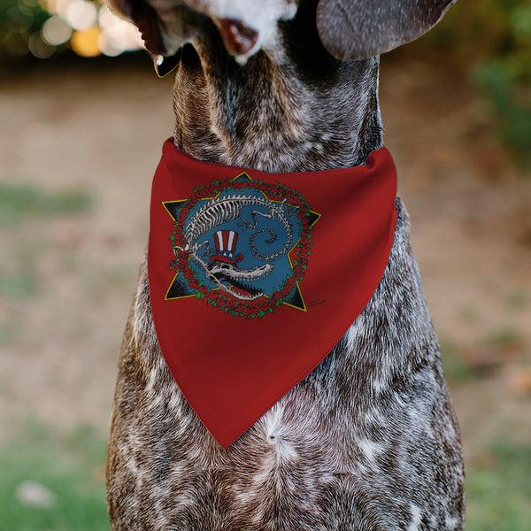 Buckle-Down Pet Bandana - Grateful Dead Dave's Picks Volume Ten Alligator Bonus Cover Art Red