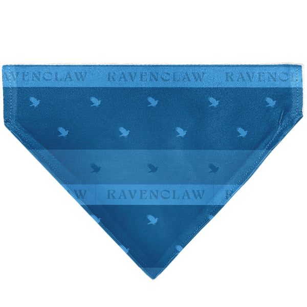 Buckle-Down Pet Bandana - Harry Potter RAVENCLAW Traits Banner And Icons Blues/Yellow