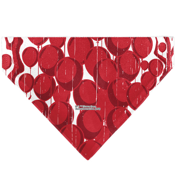 Buckle-Down Pet Bandana - IT Pennywise Smile And Balloons White/Blues/Reds