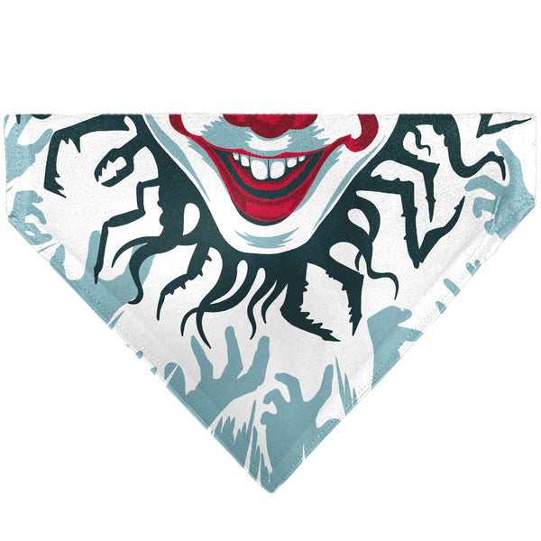 Buckle-Down Pet Bandana - IT Pennywise Smile and Balloons White/Blues/Reds