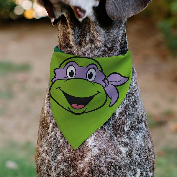 Buckle-Down Pet Bandana - Ninja Turtles Donatello Face And Turtle Shell Character Close-Up Green