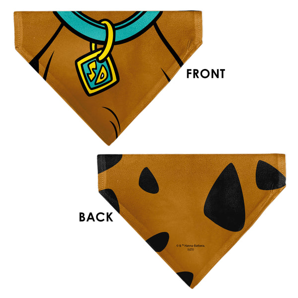 Buckle-Down Pet Bandana - Scooby Doo Character Close-Up SD Dog Tag Brown