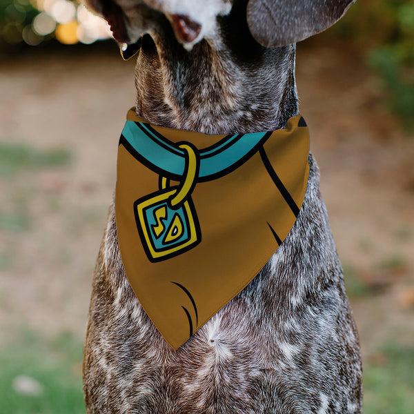 Buckle-Down Pet Bandana - Scooby Doo Character Close-Up SD Dog Tag Brown