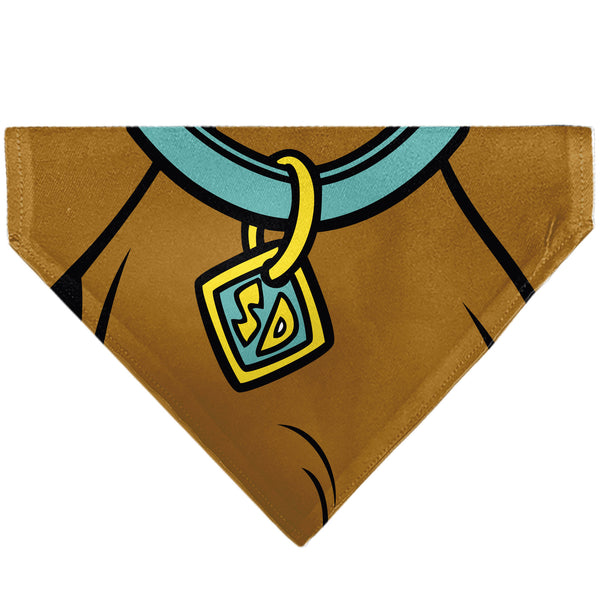 Buckle-Down Pet Bandana - Scooby Doo Character Close-Up SD Dog Tag Brown