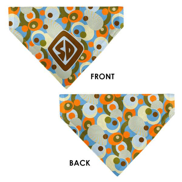Buckle-Down Pet Bandana - Scooby Doo SD Dog Tag Retro Dots Multi Color