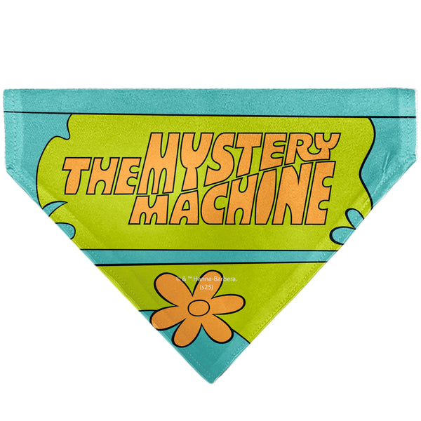 Buckle-Down Pet Bandana - Scooby Doo THE MYSTERY MACHINE Logo Blues/Yellow/Orange