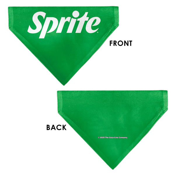 Buckle-Down Pet Bandana - SPRITE Text Logo Green/White