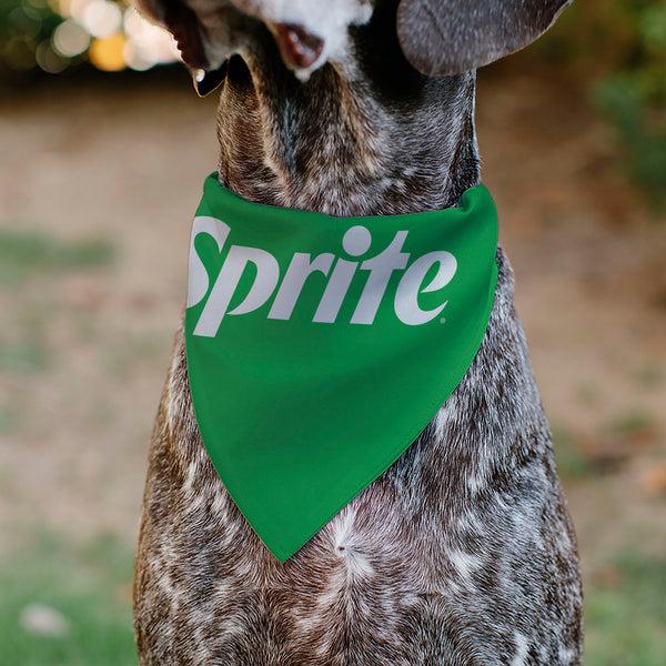 Buckle-Down Pet Bandana - SPRITE Text Logo Green/White