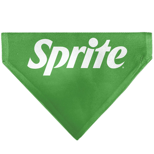 Buckle-Down Pet Bandana - SPRITE Text Logo Green/White