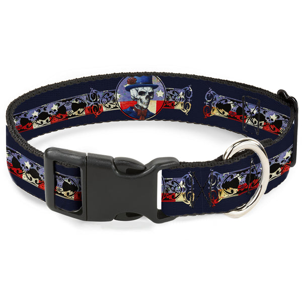 Buckle-Down Plastic Clip Collar - Grateful Dead Dave's Picks Skeleton Americana Bonus Art
