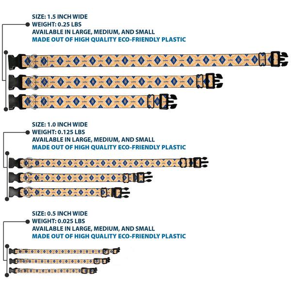 Buckle-Down Plastic Clip Collar - HARRY POTTER Butterbeer Diamond Logo White/Yellow/Blue