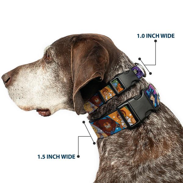 Buckle-Down Plastic Clip Collar - Masters Of The Universe Character Block Stripe Poses Multi Color