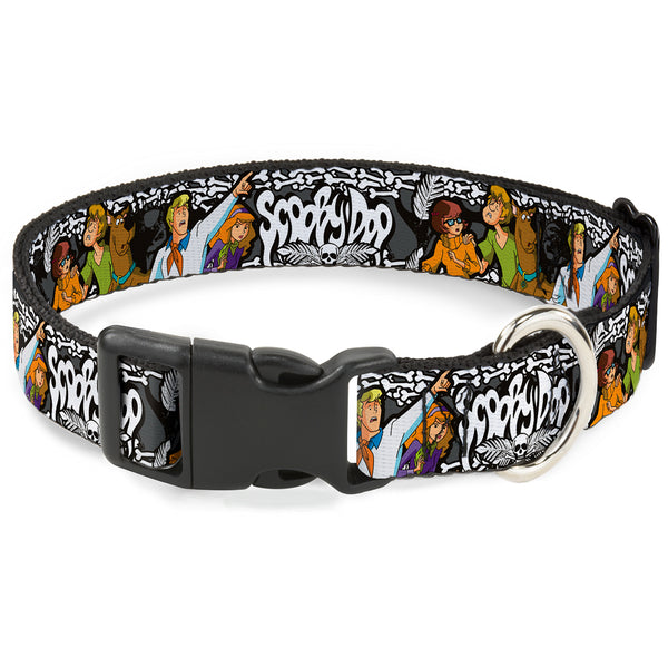 Buckle-Down Plastic Clip Collar - SCOOBY DOO Group Pose/Bones