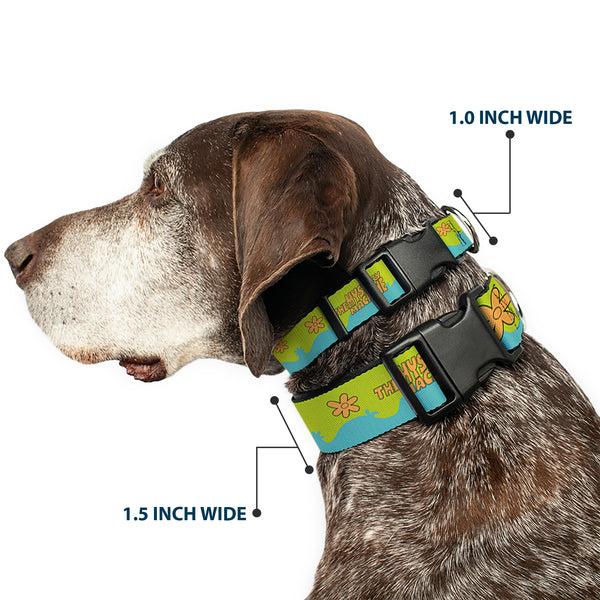 Buckle-Down Plastic Clip Collar - Scooby Doo THE MYSTERY MACHINE Paint Job Green/Aqua/Orange