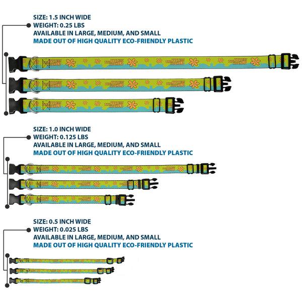Buckle-Down Plastic Clip Collar - Scooby Doo THE MYSTERY MACHINE Paint Job Green/Aqua/Orange