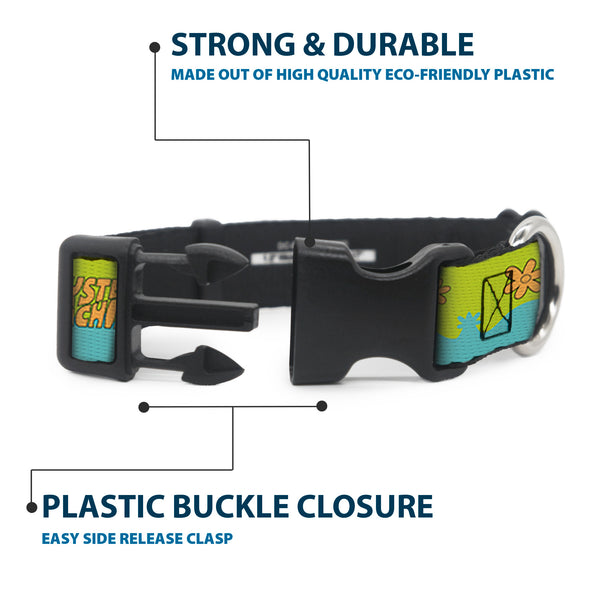 Buckle-Down Plastic Clip Collar - Scooby Doo THE MYSTERY MACHINE Paint Job Green/Aqua/Orange